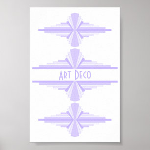 Art Deco Muster in Lilac Poster