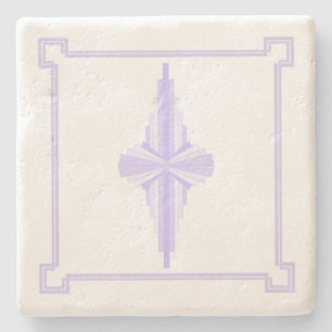 Art Deco Muster in Lilac Steinuntersetzer