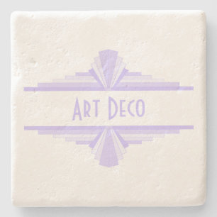 Art Deco Muster in Lilac Steinuntersetzer