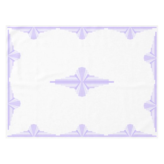 Art Deco Muster in Lilac Tischdecke (Vorderseite (Horizontal))