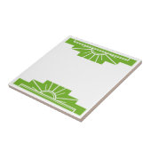 Art Deco Muster in Lime Green Fliese (Seite)