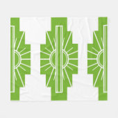 Art Deco Muster in Limette Fleecedecke (Vorderseite (Horizontal))