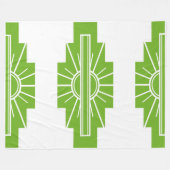 Art Deco Muster in Limon Fleecedecke (Vorderseite (Horizontal))