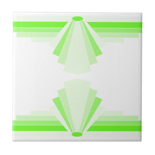Art Deco Muster in Limon Fliese (Vorderseite)