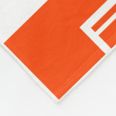 Art Deco Muster in Orange Fleecedecke (Ecke)