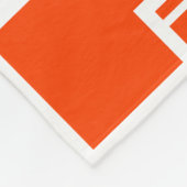 Art Deco Muster in Orange Fleecedecke (Ecke)