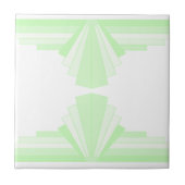Art Deco Muster in Pastel Green Fliese (Vorderseite)