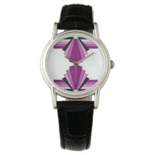 Art Deco Muster in Pinks Armbanduhr