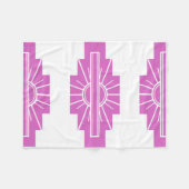 Art Deco Muster in Pinks Fleecedecke (Vorderseite (Horizontal))
