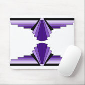 Art Deco Muster in Purples Mousepad (Mit Mouse)