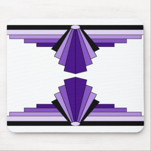 Art Deco Muster in Purples Mousepad
