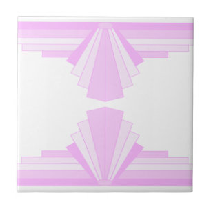 Art Deco Muster in Rosa Fliese