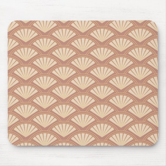 Art Deco Muster in Rosafarbe Mousepad (Vorne)