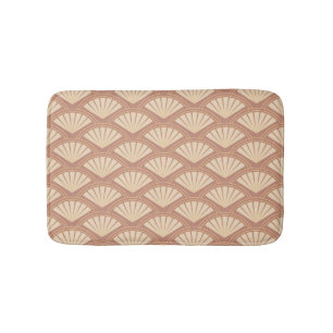 Art-Déco-Muster in Rose Badematte