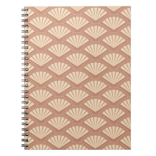 Art-Déco-Muster in Rose Notizblock (Vorderseite)