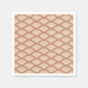 Art-Déco-Muster in Rose Serviette