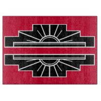 Art Deco Muster in Rot, basierend auf klassischem