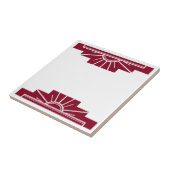 Art Deco Muster in Rot Fliese (Seite)