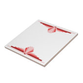 Art-Déco-Muster in Rot Fliese (Seite)