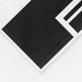 Art Deco Muster in Schwarz Fleecedecke (Ecke)