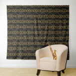 Art-Deco-Muster in Schwarz und Gold Wandteppich<br><div class="desc">Art Deco Muster mit Kreise in schwarz und gold . Künstlerische Tapestry .</div>