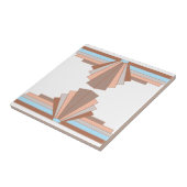 Art Deco Muster in Tan & Blue Fliese (Seite)