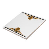 Art-Déco-Muster in Tan Fliese (Seite)