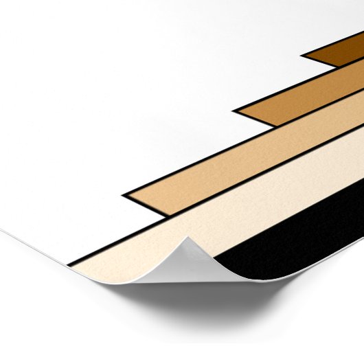 Art Deco Muster in Tans Poster (Ecke)