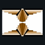 Art Deco Muster in Tans Poster<br><div class="desc">Dieses Muster basiert auf klassischen Deko-Formen.</div>