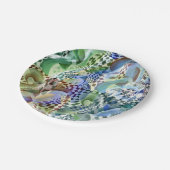 Art-Deco-Muster - in Tiefe und optische Illusion Pappteller (Schrägansicht)