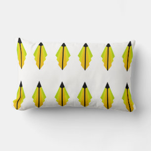Art Deco-Muster in Zitrone und Limette Lendenkissen