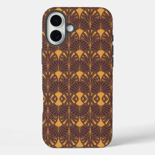 Art-Deco-Muster mit fächerförmigen Motiven iPhone 16 Plus Hülle