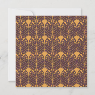 Art Deco-Muster mit fächerförmigen Motiven Dankeskarte