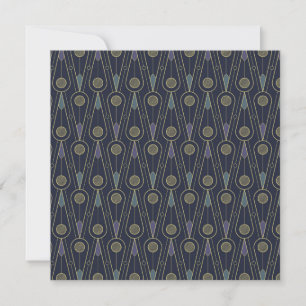 Art-Deco-Muster mit geometrischen Formen in Gold Dankeskarte