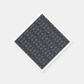 Art-Deco-Muster mit geometrischen Formen in Gold Serviette (Ecke)
