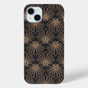 Art Deco-Muster mit goldenen Blumenmotiven Case-Mate iPhone Hülle