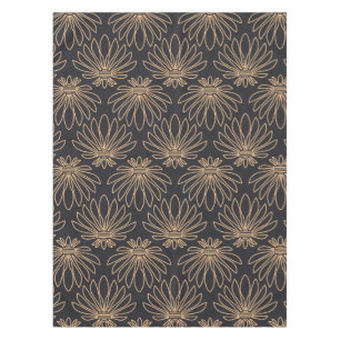 Art Deco-Muster mit goldenen Blumenmotiven Tischdecke