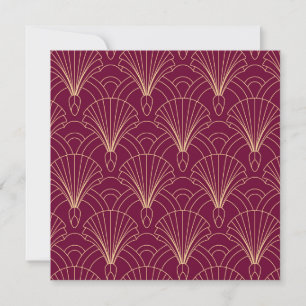 Art Deco-Muster mit goldenen geometrischen Fächerm Dankeskarte