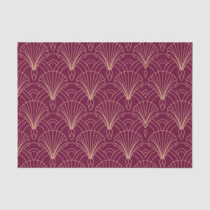 Art Deco-Muster mit goldenen geometrischen Fächerm Seidenpapier