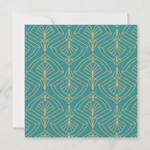 Art Deco-Muster mit goldenen geometrischen Formen Dankeskarte
