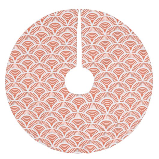Art Deco Muster mit Skalenmotiven. Polyester Weihnachtsbaumdecke (Vorderseite)