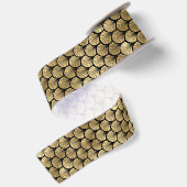 Art Deco-Muster mit Strahlenfächer-Motiv Satinband (Rückseite)