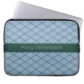 Art-Deco-Muster mit Wald-Name-Streifen Laptopschutzhülle (Vorderseite)