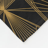 Art Deco Muster. Nahtlose schwarze und goldene Bac Fleecedecke (Ecke)