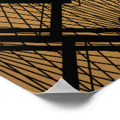 Art Deco Muster. Nahtlose schwarze und goldene Bac Poster (Ecke)