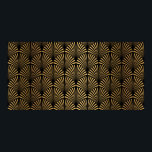 Art Deco Muster. Nahtlose schwarze und goldene Bac Poster<br><div class="desc">Art Deco Muster. Nahtloser Schwarz-Gold Hintergrund. Skalen oder Muscheln kreuzen sich über den Schmuck. Minimalistische geometrische Konstruktion. Vintage Linien. Motive aus den 1920-30er Jahren. Luxus-Vintage Illustration</div>