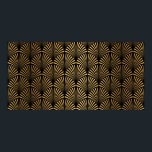 Art Deco Muster. Nahtlose schwarze und goldene Bac Poster<br><div class="desc">Art Deco Muster. Nahtloser Schwarz-Gold Hintergrund. Skalen oder Muscheln kreuzen sich über den Schmuck. Minimalistische geometrische Konstruktion. Vintage Linien. Motive aus den 1920-30er Jahren. Luxus-Vintage Illustration</div>