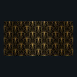 Art Deco Muster. Nahtlose schwarze und goldene Bac Poster<br><div class="desc">Art Deco Muster. Nahtloser schwarzer und goldener Hintergrund. Metallische Muscheln oder Waagen verleihen einen Spitzenschmuck. Minimalistisches geometrisches Design. Vintage Linien. Motive aus den 1920-30er Jahren. Luxus-Vintage Illustration</div>