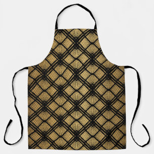 Art Deco Muster. Nahtlose schwarze und goldene Bac Schürze
