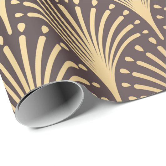 Art Deco Muster. Nahtloser goldener Hintergrund. M Geschenkpapier (Rolleneckpunkt)